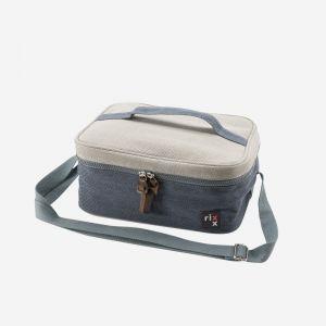 Sac isotherme bleu et gris