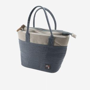 Sac isotherme forme bateau bleu foncé et gris