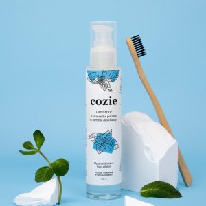 Dentifrice à la menthe poivrée et menthe des champs COZIE – Vegan – BOUTEILLE VERRE