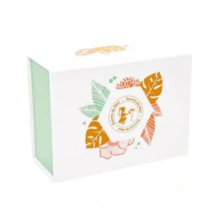 Coffret cadeau « blanc, rouge et vert floral »