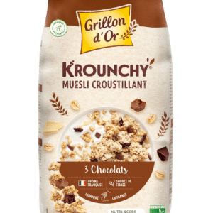 Muesli Krounchy 3 chocolats – 5 Kg – bio (Grillon d&rsquo;Or)