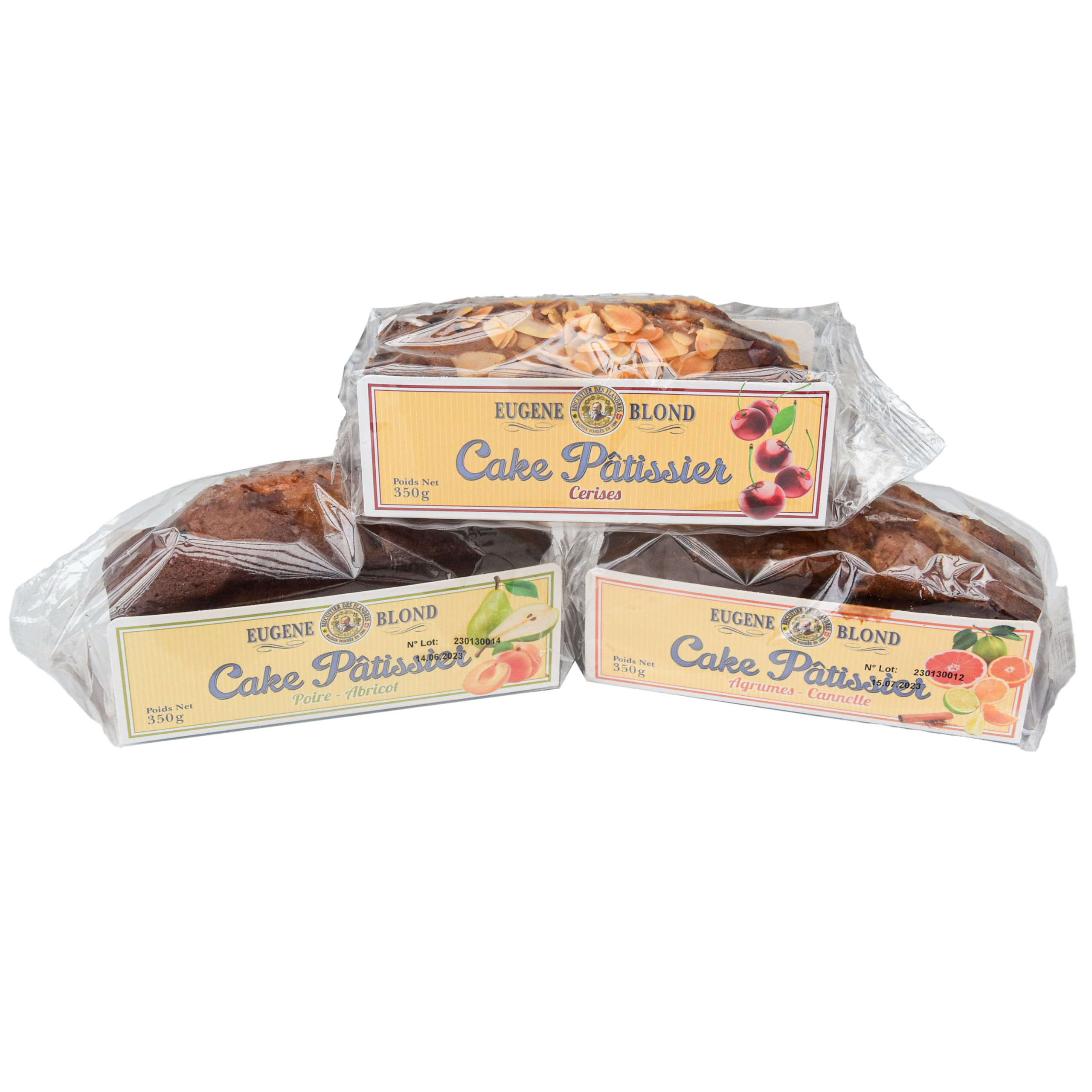 Lot de 3 Cakes aux Fruits – 350g x 3