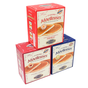 Lot de 3 Gaufres Fourrées Les Moelleuses – 300g x 3