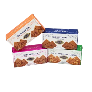 Lot 3 saveurs fines feuilles et 1 pain d’amandes