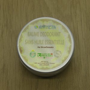 Baume fondant déodorant sans huiles essentielles- Local & bio
