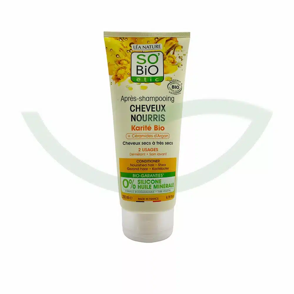 Après-shampoing au beurre de Karité et céramide d’Argan – 200ml – So Bio