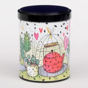 Boîte à thé illustrée empilable