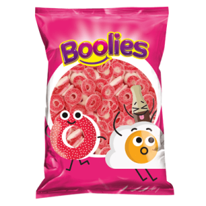 Bonbon Boolies Anneaux Fraise 1kg