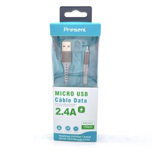 Cable Chargeur/ Data USB à Micro USB – 2,4A – 100m