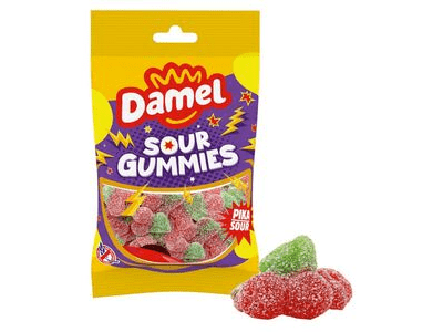 Bonbon Damel Cerise Acide 80g (boite de 12 sachets)
