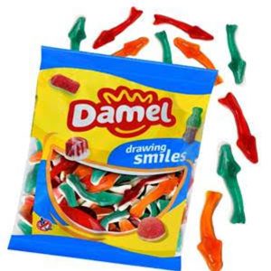 Bonbon Damel Requins Assortis 80g (boite de 12 sachets)