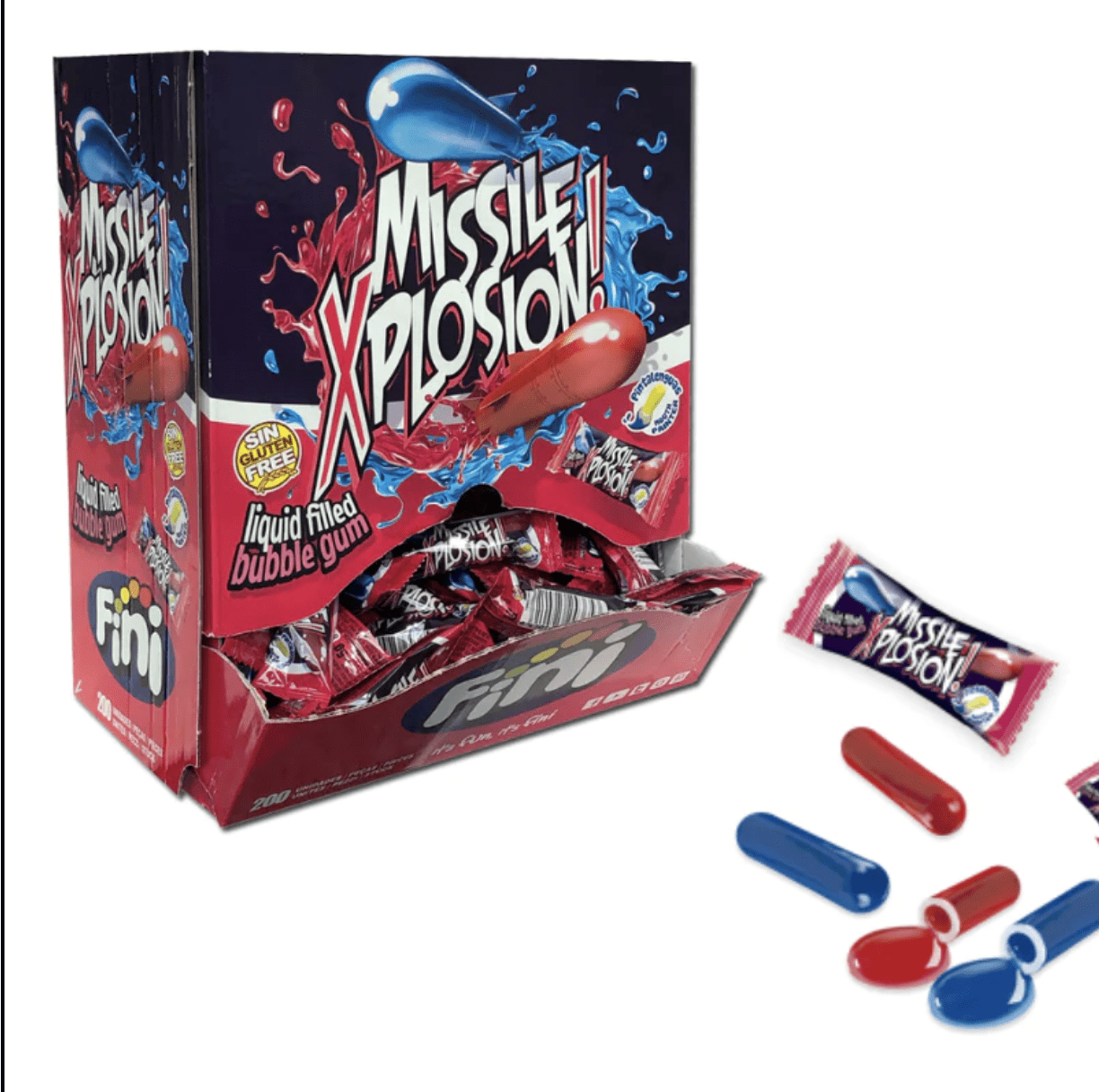 Chewing-Gum Fini Missile Xplosion (Boite de 200)