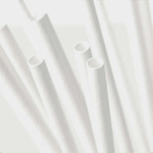 300 pailles 6 mm en carton blanc