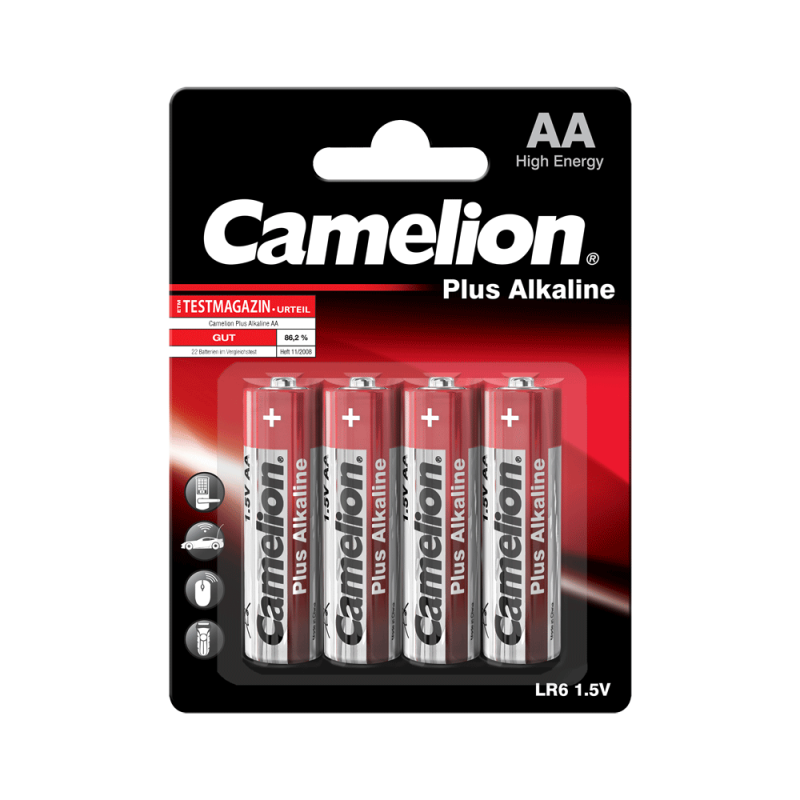 Piles Camelion Alcaline AA LR06 (12 x Blister de 4 piles)
