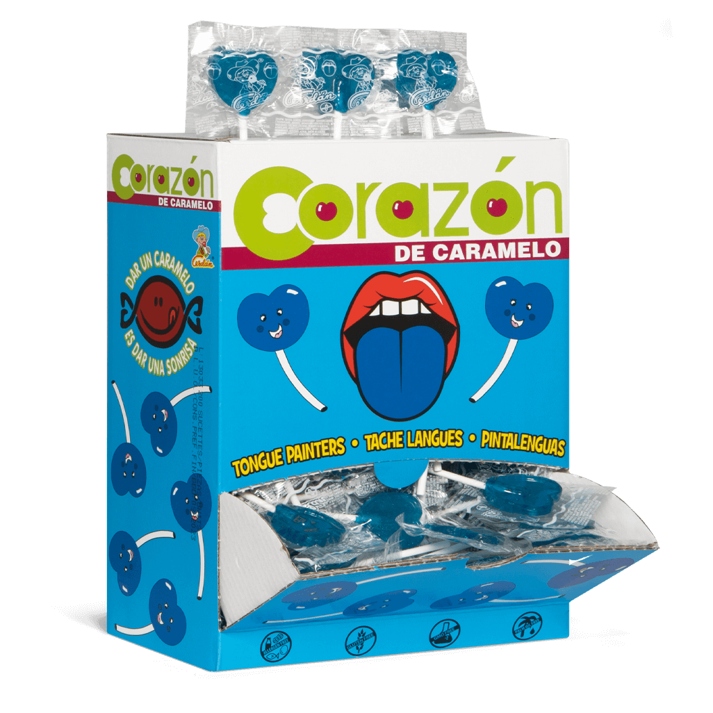 Sucette Grand Coeurs Cola (boite de 100)