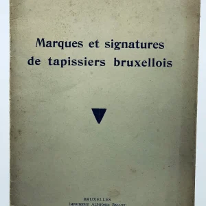 marques et signatures de tapissiers bruxellois Marthe Crick-Kuntziger