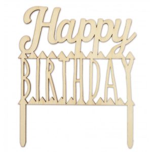 SCRAPCOOKING – CAKE TOPPER BOIS “HAPPY BIRTHDAY”