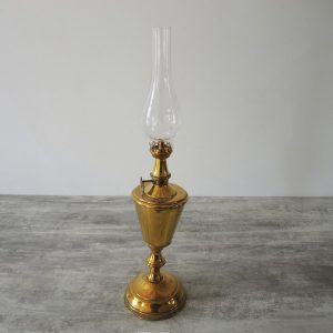 Ancienne Lampe Pigeon Calice en Laiton