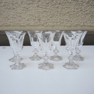 7 Verres à Digestif en Cristal de Style Metternich H 11 cm