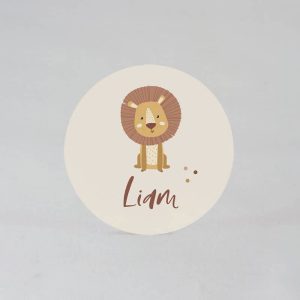 Étiquette autocollante  Lion – Lot de 8