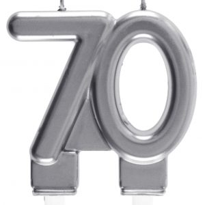 BOUGIE CHIFFRE ARGENT 70