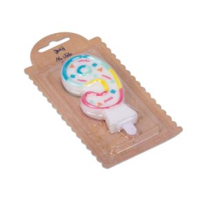BOUGIE CHIFFRE 9 AVEC BOBECHE