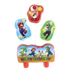 Bougies Super Mario – Lot de 4