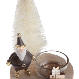 PORTE-BOUGIE PERE NOEL MULTICOLORE