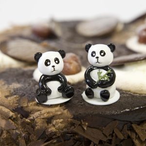 Décor de gâteau Panda Résine – Lot de 2
