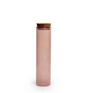 Éprouvette Tube à Dragées en verre – Rose – Hauteur 12 cm