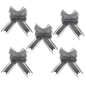 Noeud Voiture Mariage – Gris – Lot de 5