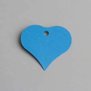 Étiquette à dragées – Cœur – Turquoise