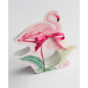 Boite à dragées Flamant rose – Ballotin – Lot de 6