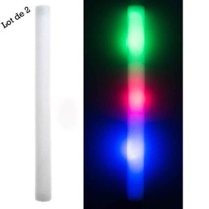 2 bâtons mousse LED