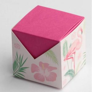 Boite à dragées Flamant rose – Alizée – Lot de 10