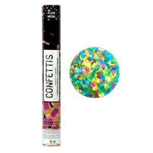 CANON CONFETTIS MULTICOLORE 40CM FLUO