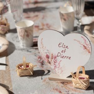 Centre de Table Bohème Romance – Coeur