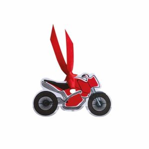 Etiquette Moto – Rouge – Lot de 12