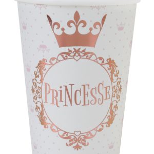 10 GOBELETS PRINCESSE ROSE GOLD 27CL